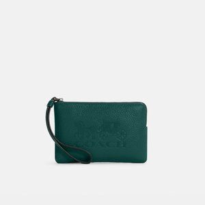 NWT Coach Leather Wristlet in Green
